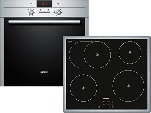 Siemens eq242e i02t Plaques de cuisson de combinaison/A/0.89 kWh/67 l/optimale Résultats de cuisson jusqu'à 3 backblechen grâce à répartition de la chaleur avec Air Chaud 3D Innovante Plus/Acier inoxydable
