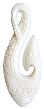 Island Piercings Handgefertigter Hai Matau Anhänger im Maori Design inkl. Band PB152