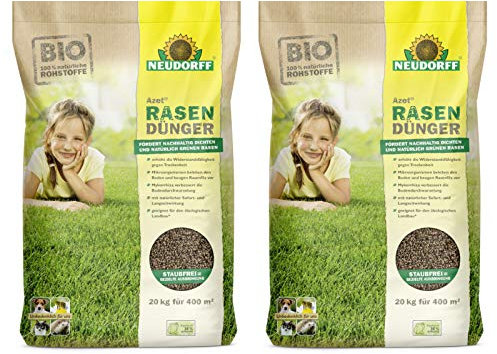 Neudorff Azet – Abono para césped (40 kg ventaja Paquete (2 x 20 kg)