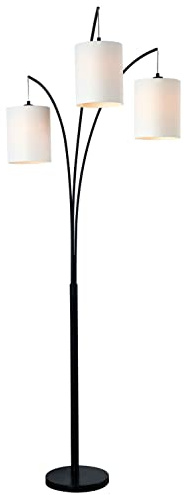 Kenroy Home 32849BL Leah Arc Floor Lamp, 60W, Black