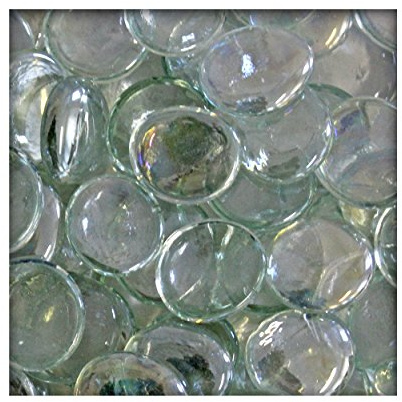 Kieskönig 500g Glasnuggets Glassteine Muggelsteine Mosaiksteine Tischdeko 25/30mm Klar