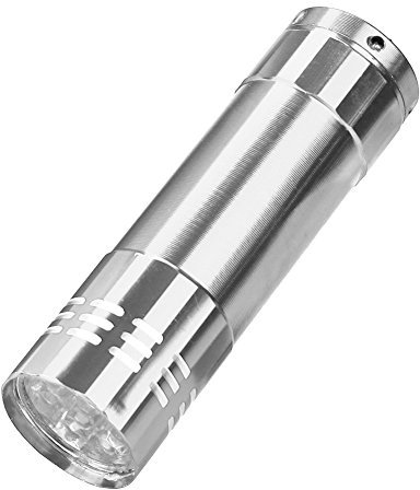 Capming Mini lampe torche portable multifonction en aluminium 9 LED