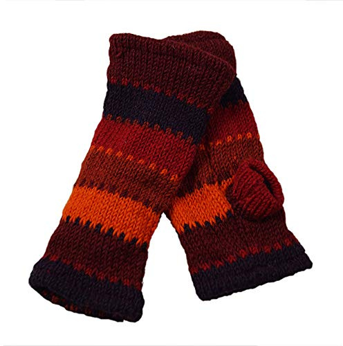 musimon Handstulpen Pulswärmer Stulpen gestrickt Wolle Fleecefutter