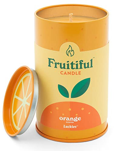 Luckies of London Soja-Aroma, lebhafte, fruchtige Dosen | Duftkerze mit langer Brenndauer | Orange, Freesize