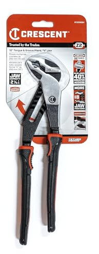 Crescent Z2 K9 V-Jaw Dual Material Tongue & Groove Pliers - Home Improvement, Mechanic, Plumbing & Repair Hand Tool - 10 - RTZ210CGV