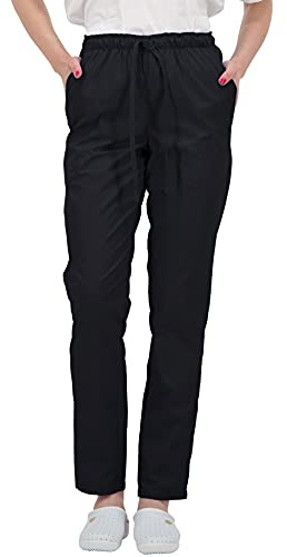 B-well ALESSI Pantaloni Sanitari Medici Unisex con Elastico Vita 3 Tasche