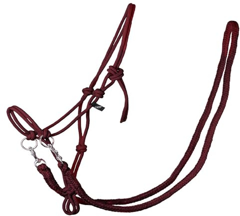 ARBO-INOX® Knotenhalfter mit Zügel Reithalfter Arbeitshalfter Bordeaux in 4 Größen