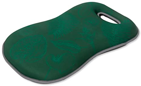 Spear & Jackson Kew Gardens Collection Garten-Kniekissen, 5-Lagen Memory-Foam-Komfortmatte mit wasserabweisendem leicht zu reinigendem Bezug & Tragegriff (Grün, Pink & Gemustert)