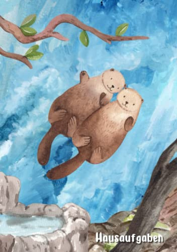 Hausaufgaben: Schülerplaner für Hausaufgaben mit süßem Otter Motiv - DIN A5 Planer für 1 Jahr