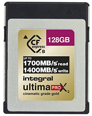 Integral 128GB CFexpress Typ B SD-Karte 2.0 12K & 8K RAW & 8K 120 Für Advanced Cinematic & DSLR Kameras, die eine hohe Schreibgeschwindigkeit < 1300 MB/s erfordern | CF Express Type B | CF Express