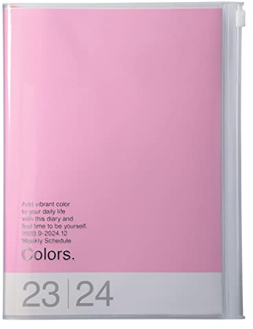 MARK'S 2023/2024 Taschenkalender A5 vertikal, COLORS, Pink: Von September 2023 bis Dezember 2024