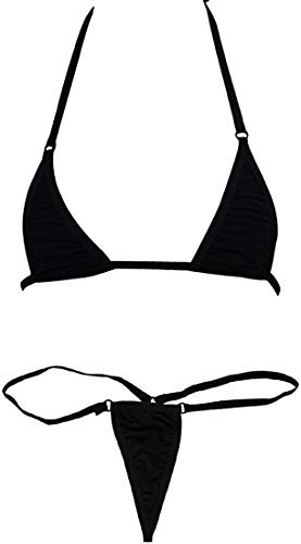 Czizitong Femmes Micro G-String Bikini 2 pièces Coulissant Top String Petit Soutien-Gorge Nouvelle