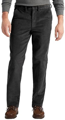 L S U Mens Office Trousers Corduroy Light Weight Cotton Cord Trousers in 3 Leg Lengths Casual Smart Work Trousers with Pockets Size Range 30 to 54 (Black W32 L29)