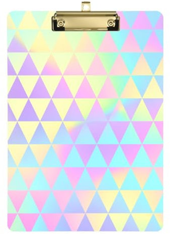 Klemmbrett mit buntem Laser-Design, wasserdicht, für personalisierte Klemmbretter für Lehrer, Größe 22,9 x 30,5 cm