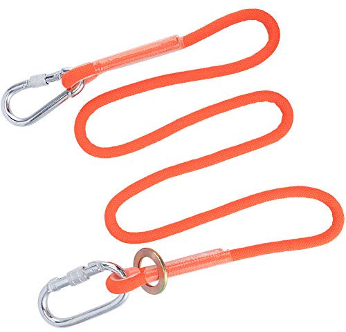 Ejoyous Aerial Work Safety Belt Rope, 1.6M Fall Arrest Harness Belt Kit Outdoor Construction Insurance Lanyard with Small Buckle