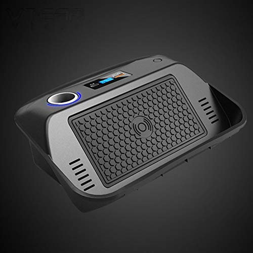 DEMULAX Car QI Wireless Charger, for Toyota, for Corolla, 2019 Accessories Interior Modification 15W Fast Phone Charging Plate Left Hand Drive Car Fast Charging Plate(Single Coil 15W)