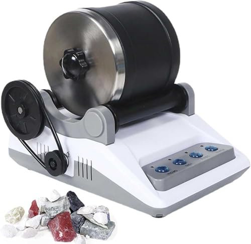 Rock Tumbler Kit Smerigliatrice Elettrica Gemme con Pulsanti Timmer, Lucidatrice per Pietra Fai da Te Completa Roccia Tumbler Gemme Rettificatrice
