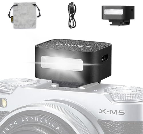 ZΕΝΙΚΟ ZF08 Camera Blitz, 6500K±200K Mini-Blitzgerät Mini Manual Flash Compatible avec Canon, Sony, Fuji, Nikon, Panasonic, Olympus
