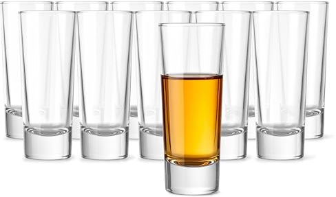 Glasmark KROSNO 1992 Vasos de Chupito con Base Gruesa – Juego de 12 – 65 ml – Transparente – Apto para Lavavajillas