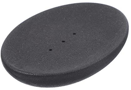 VICASKY Portasapone Ceramica Semplice e Pratico Per Bagno e Lavandino Design Antigoccia Con Superficie Ventilata Per Saponette Adatto Casa e Viaggio Nero Opaco