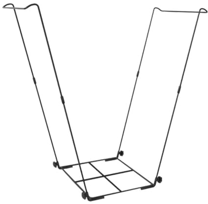 LOVIVER Trash Bag Holder Portable Iron Bracket Multi Use Metal Garbage Bag Holder Frame for Pantry Outdoor Gardening Leaves Weeding, without Wheels