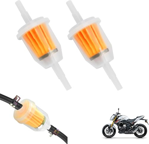 2 Pezzi Filtro Carburante In Linea,Filtro Benzina Alta Precisione per Tubi Carburante 6 mm 8 mm,Filtrazione Rapida,Ideale per Moto,Scooter,Generatori,Tosaerba e Altri Macchinari a Motore