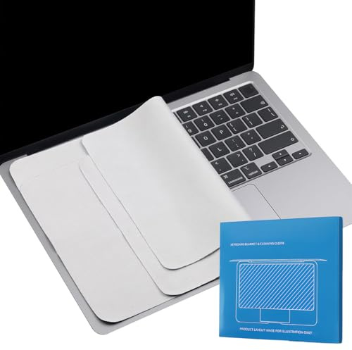 2 stycken laptop-tangentbordsskydd skydd skydd för Macbook 15 tum, bärbar dator folie slitstarkt, rivbeständigt mikrofiberfoder för MacBook Pro 13 tum/14 tum