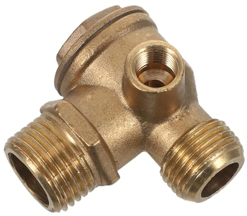LOORGVEL Silent Copper Air Compressor Check Valve 1/2 X 3/4 X 1/8 Internal Thread Non-Return One Way Valve for Industrial Air Compressor Workshop Accessories