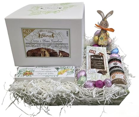 Càversa - Cesto Pasquale con Colomba Gianduia Artigianale e Specialità Dolci – Idee Regalo Pasqua