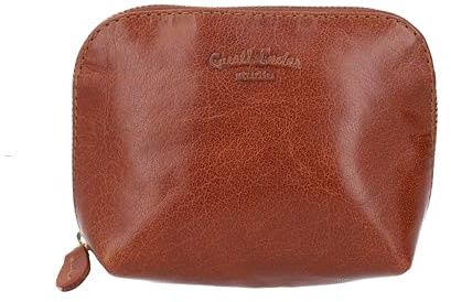 Gusti Kosmetiktasche Leder - Leo Utensilientasche Kulturbeutel Waschtasche Schminktasche Kulturtasche Braun Leder