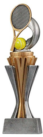 pokalspezialist Pokal Trophäe Tennis mit Gravur ca. 21 cm hoch Größe L