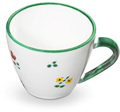 GMUNDNER KERAMIK Cappuccino Tasse Gourmet Füllmenge : 0.16 Liter Streublume Geschirr, handgemacht in Österreich
