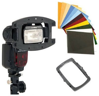 Lastolite LL LS2605 Kit Strobo Base con Gelatine per Flash a Slitta
