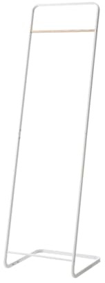 YAMAZAKI 7671 TOWER Coat Hanger, white, Steel/Wood, 40 x 40 x 140 cm