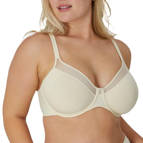 Bali Womens One Smooth U Ultra Illusion Neckline Underwire Bra Light Beige 38DD One Size
