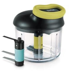 Tefal K1321224 Handschere 5 Seconds Engineering, Lame Glace Lace Pilée, Schwarz, Grün, Transparent, 900 ml
