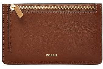 Fossil, Logan, Damen Reißverschluss-Kartenetui aus Leder mit Schlüsselanhänger