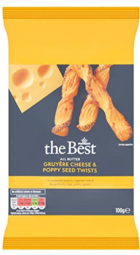 Morrisons Gruyère Cheese & Poppy Seed Twists, 100g