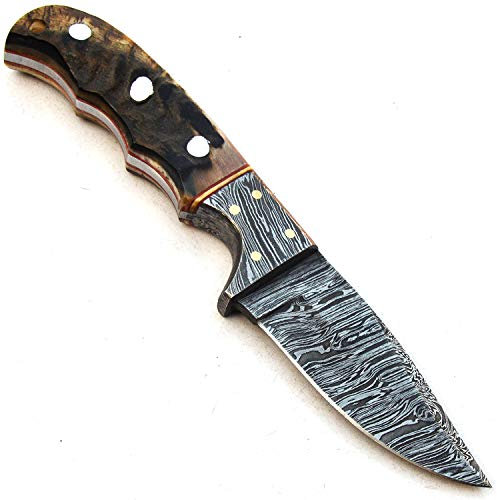 PAL 2000 coltelli damasco – Coltello da cucina realizzato a mano in acciaio damasco – Mini coltello da cucina con guaina 9732