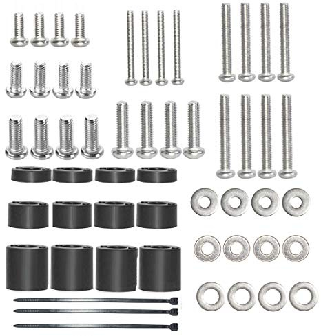 Universal TV Mount Screw Kit Includes M4, M5, M6 Screws, Washers and Spacers - Stainless Steel - Compatible with VESA Wall TV or Monitor Mounting