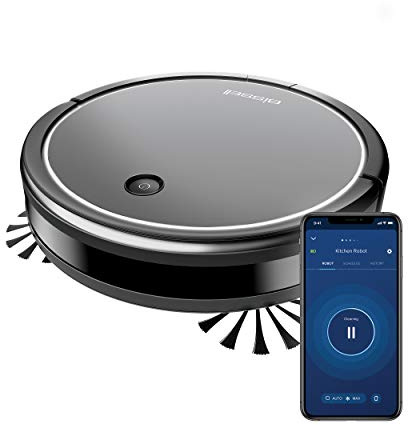 Bissell CleanView Staubsaugerroboter, für Teppiche & Hartböden, 1500 Pa Saugleistung, App Steuerung, 3-stufiges Reinigungssystem, 100 Minuten Laufzeit, WLAN-Funktion, Roboterstaubsauger 2908N