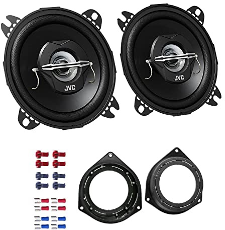 JVC Auto Lautsprecher Boxen CS-J420X 420 Watt 10 cm 2 Wege Koax passend für Opel Corsa D ab 2006 Türen hinten