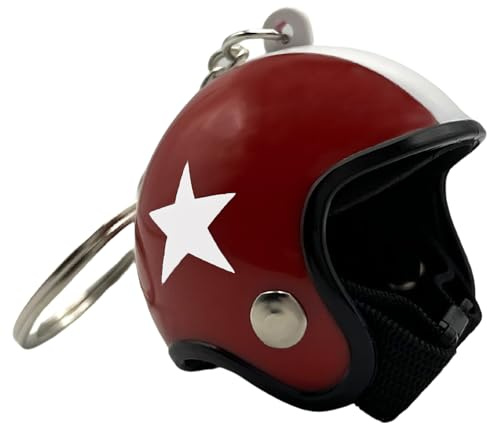 AUTOZOCO Porte-clés casque de moto, porte-clés en forme de casque de moto, porte-clés en plastique