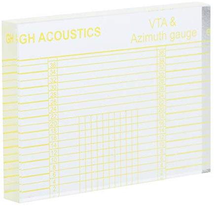 VBESTLIFE Allineamento della Cartuccia del Giradischi, Braccio Fonografico VTA Righello del Blocco di Allineamento del Calibro Azimutale per Giradischi DJ e Cartuccia Fono