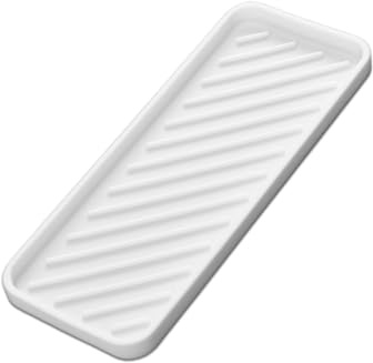 Silicone Mat for Hair Tools, Heat Pad for Curling Iron, Kitchen Sink Sponge Soap Holder, Heat Resistant Flat Iron Straighter Holder, Hot Tool Mat for Vanity Countertop Counter (White)