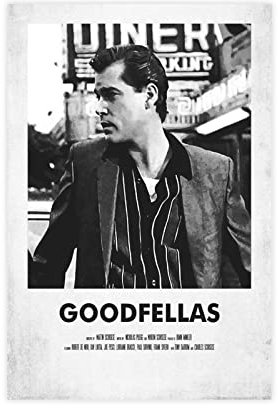 KOURT Vintage-Filmposter Goodfellas, Leinwand-Poster, Wandkunst, Dekoration, Bild, Gemälde für Wohnzimmer, Schlafzimmer, Dekoration, Rahmen: 30 x 45 cm