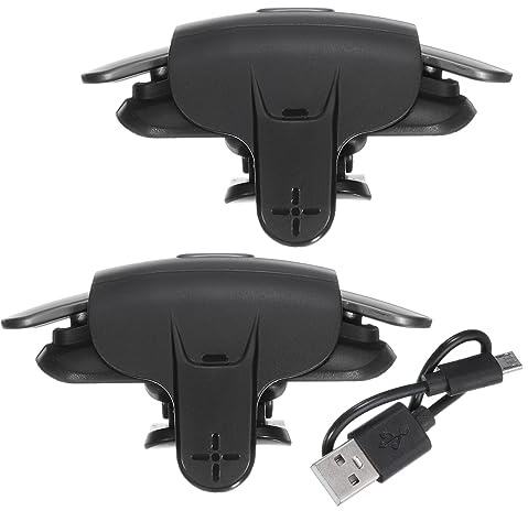 sourcing map Gaming Trigger Mobile Game Controller 1 Pair Joystick Fire Keys Burst Shooter Black for 4.7-6.5 Inch Cell Phone with 18.5cm USB Cable