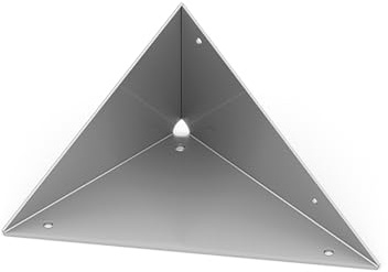 Alberts 805944 Regalträger Hugo aus Stahl, weißaluminiumbeschichtet, belastbar bis 25 kg, passend zu Regalwinkel Ina, für Wandmontage, modernes Design, Maße: 180 x 102 x 150 mm, 1 Stück