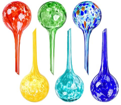 INCETUE 6pcs Large Glass Self-Watering Globes (15cm, 100ml), Automatic Slow Drip Watering Bulbs & Plant Feeders for Indoor and Outdoor Potted Plants, Ideal for Holiday Plant Care