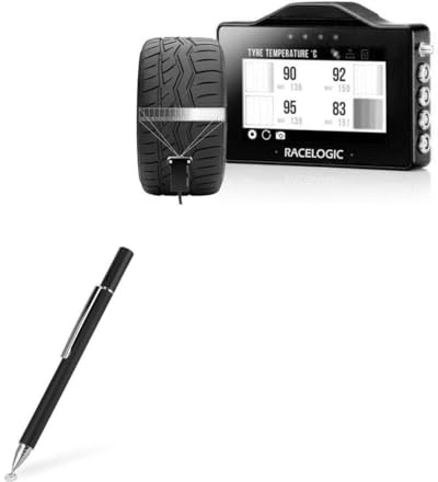 BoxWave Stylus Pen Compatible with Racelogic Tyre Temperature Monitoring System - FineTouch Capacitive Stylus, Super Precise Stylus Pen - Jet Black